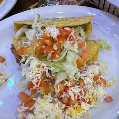 Two Beef Tacos.