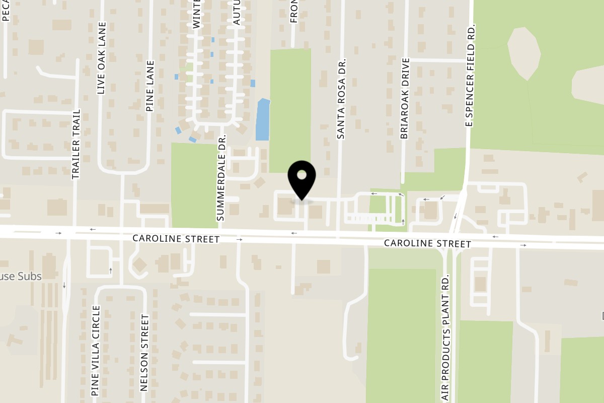 Map showing the location of Pedros Tacos & Tequila Bar Pace on 4514 US-90 in Pace